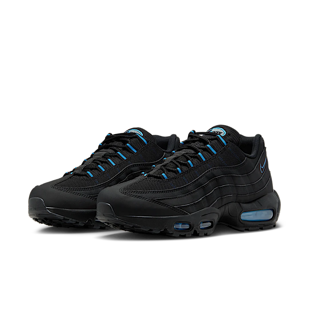 Overkicks - Nike Air Max 95 Black University Blue (FJ4217-002) - vista trasera