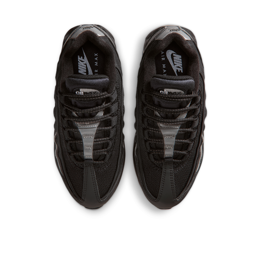 Overkicks - Nike Air Max 95 Black White Metallic Silver (GS) (II4130-013) - imagen 3