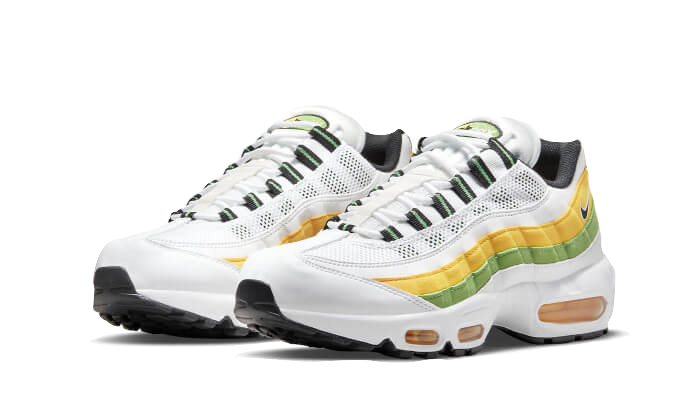 Overkicks - Nike Air Max 95 Essential White Green Apple Tour Yellow (DQ3429-100) - vista trasera