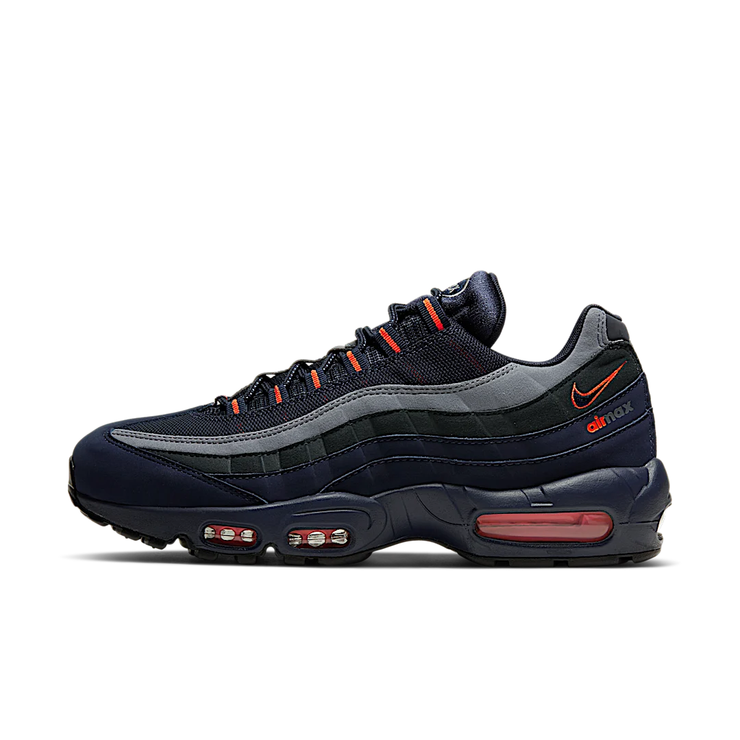 Overkicks - Nike Air Max 95 Logo Navy Orange (CW7477-400) - vista lateral