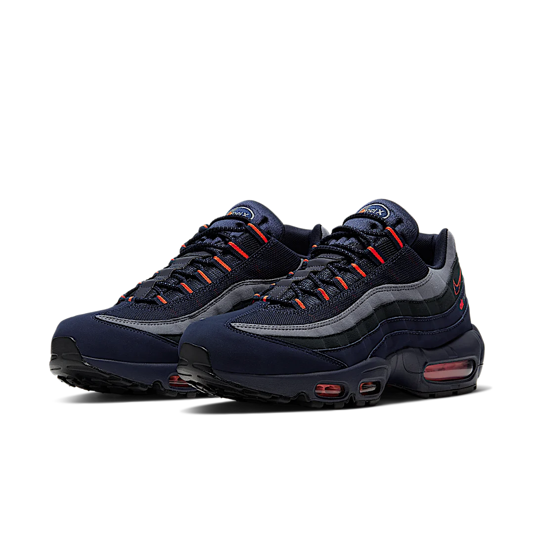 Overkicks - Nike Air Max 95 Logo Navy Orange (CW7477-400) - vista trasera