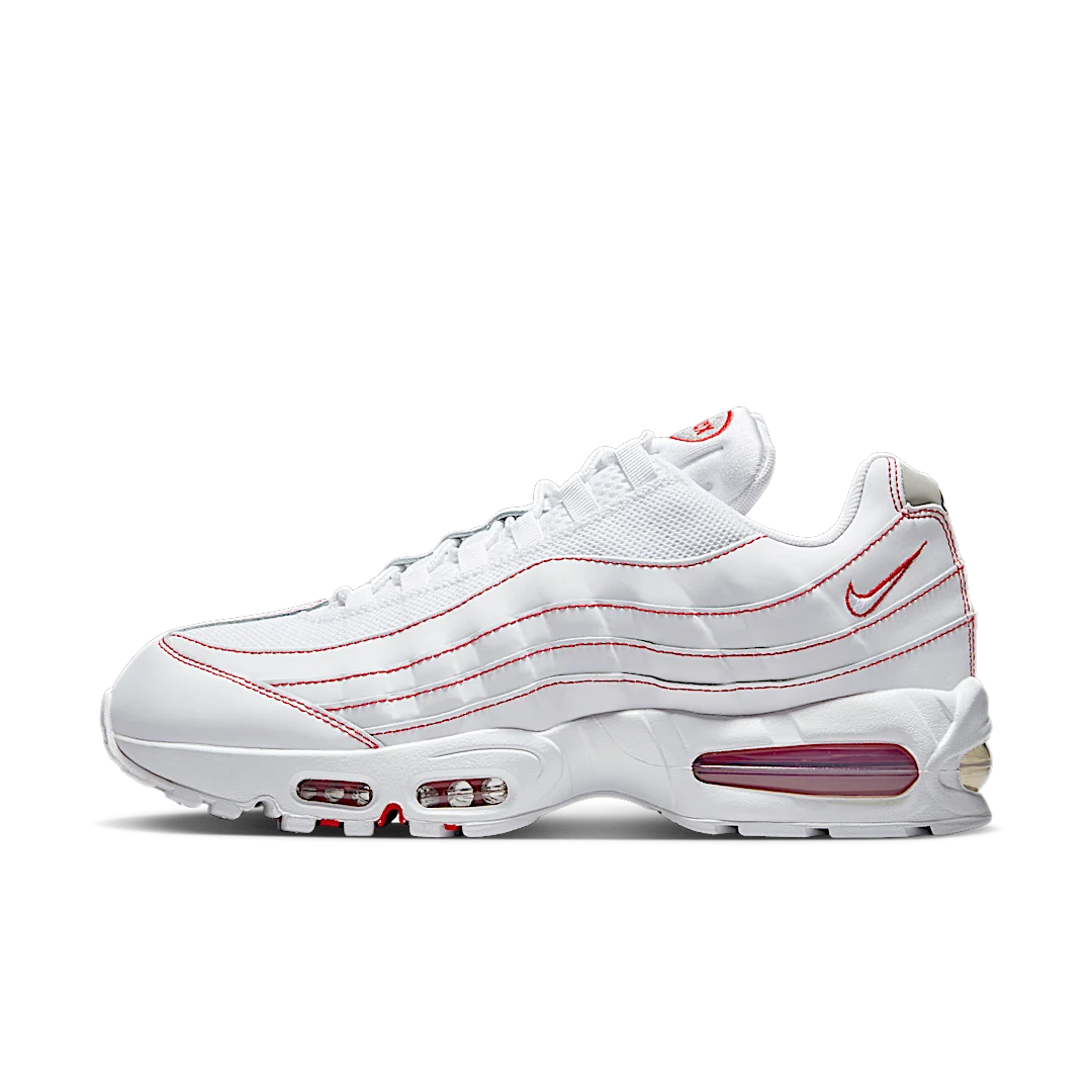Overkicks - Nike Air Max 95 OG Big Bubble White University Red (IB7936-100) - vista lateral