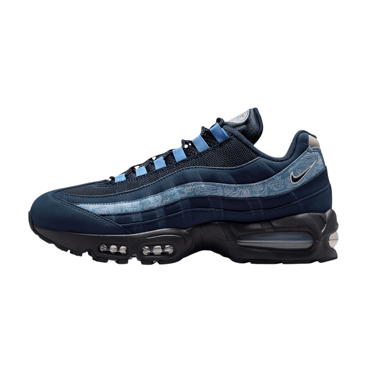 Overkicks - Nike Air Max 95 SE Big Bubble Obsidian Work Blue (IU2254-900) - vista lateral