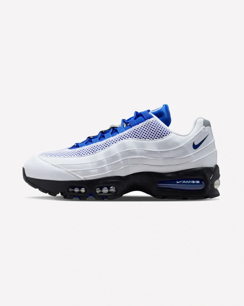 Overkicks - Nike Air Max 95 SE Big Bubble Total 90 White Racer Blue (IB6830-100) - vista lateral