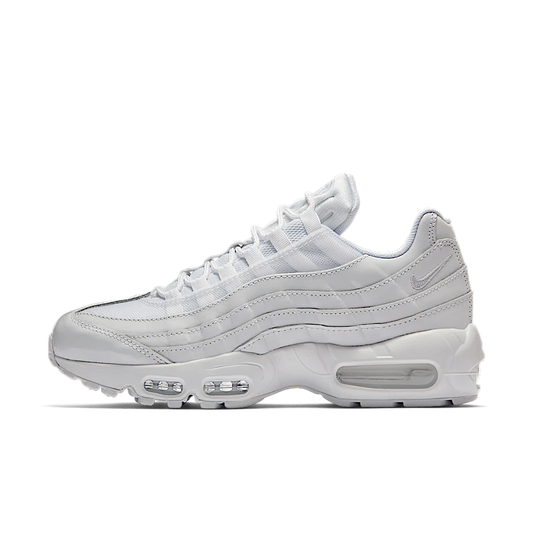 Overkicks - Nike Air Max 95 Triple White (307960-108) - vista lateral