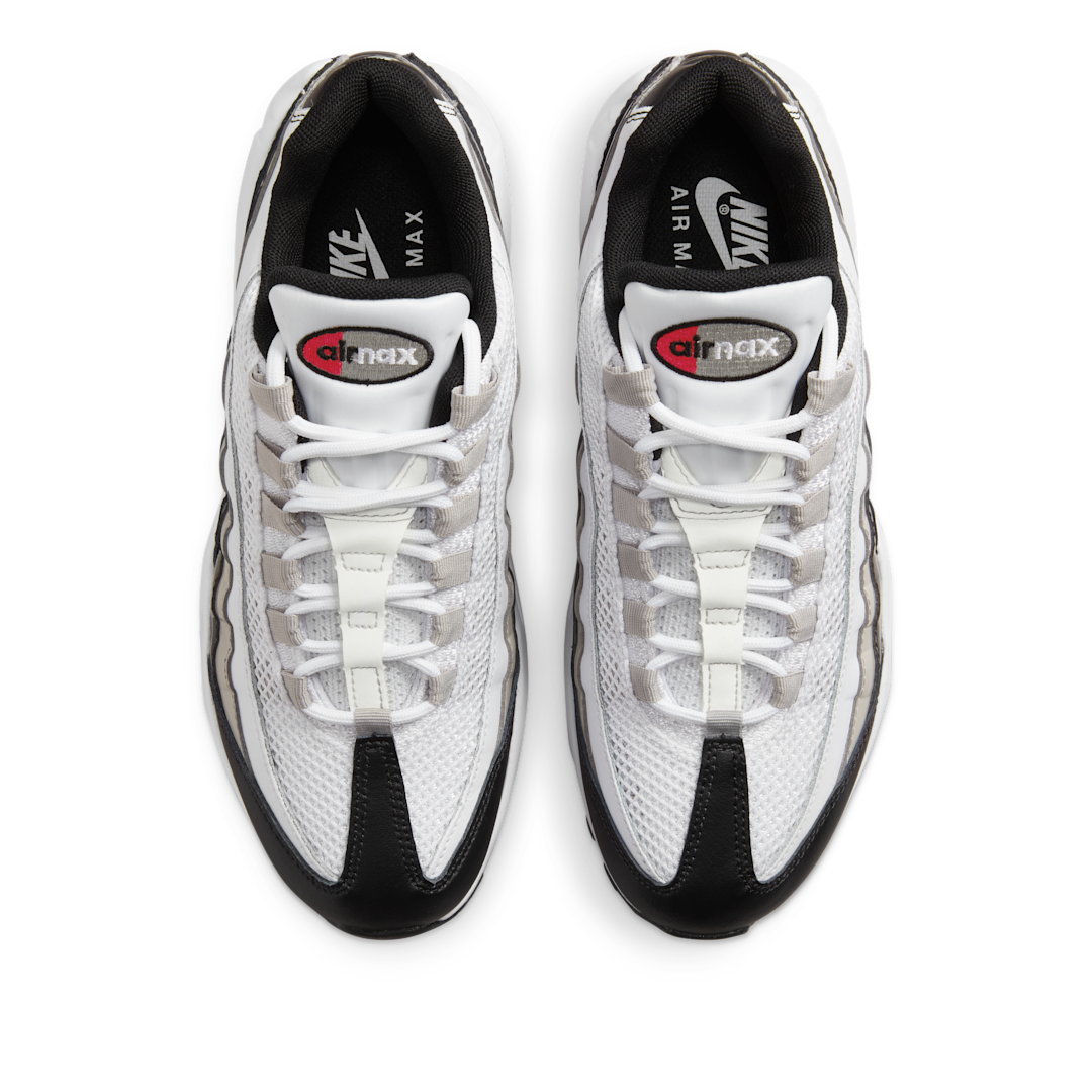 Overkicks - Nike Air Max 95 White Light Iron Ore Black Patent (DR2550-100) - vista trasera