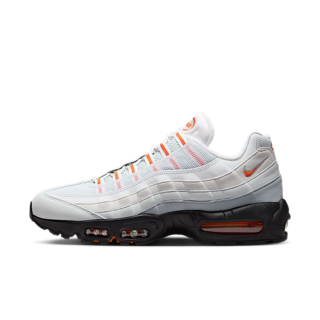 Overkicks - Nike Air Max 95 Wolf Grey Safety Orange Pure Platinum (HM0622-002) - vista lateral