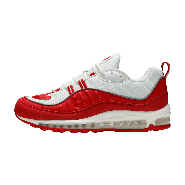 Overkicks - Nike Air Max 98 University Red White (640744-602) - vista lateral
