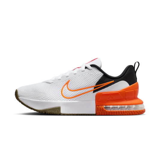 Overkicks - Nike Air Max Alpha Trainer 6 White Black Safety Orange (FQ1833-109) - vista lateral