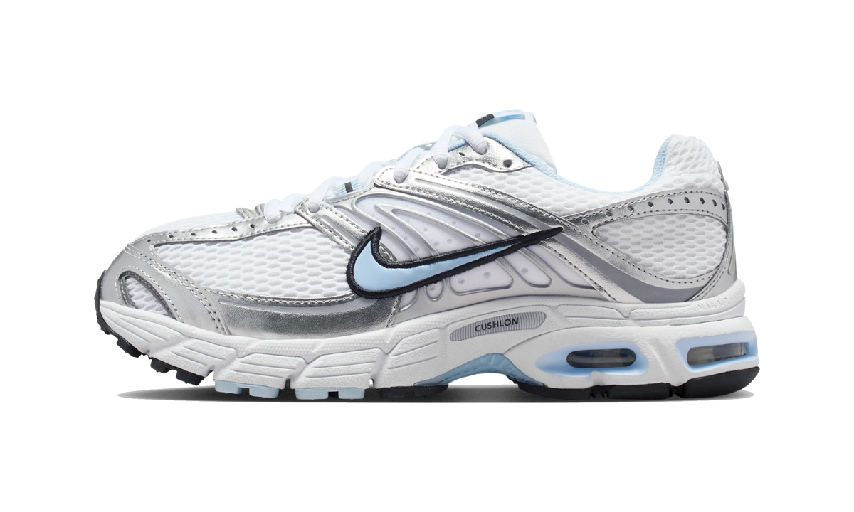 Overkicks - Nike Air Max Moto 2K White Silver Black Hydrogen Blue (HQ2056-107) - vista lateral