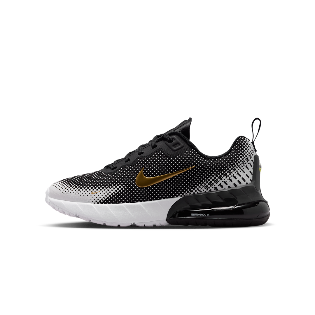 Overkicks - Nike Air Max Phoenix Black White Metallic Gold (GS) (HF7052-007) - vista lateral