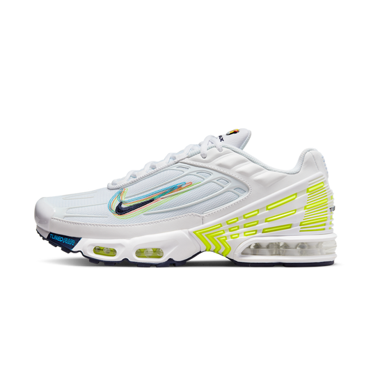 Overkicks - Nike Air Max Plus 3 3D Swoosh White Volt (DV6823-100) - vista lateral