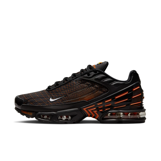 Overkicks - Nike Air Max Plus 3 Black Orange Spirograph (FB3352-001) - vista lateral