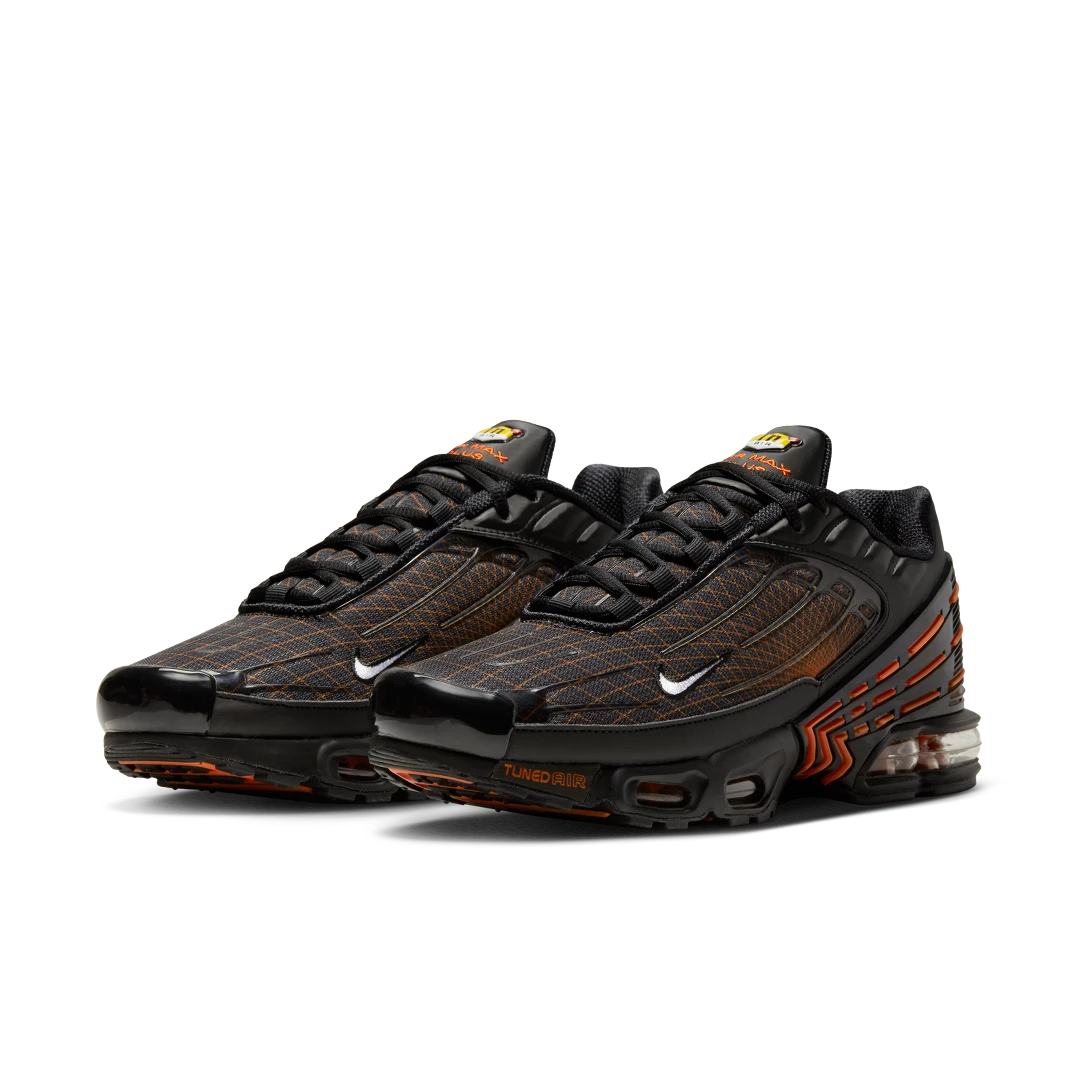 Overkicks - Nike Air Max Plus 3 Black Orange Spirograph (FB3352-001) - vista trasera