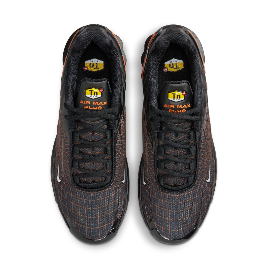 Overkicks - Nike Air Max Plus 3 Black Orange Spirograph (FB3352-001) - par completo