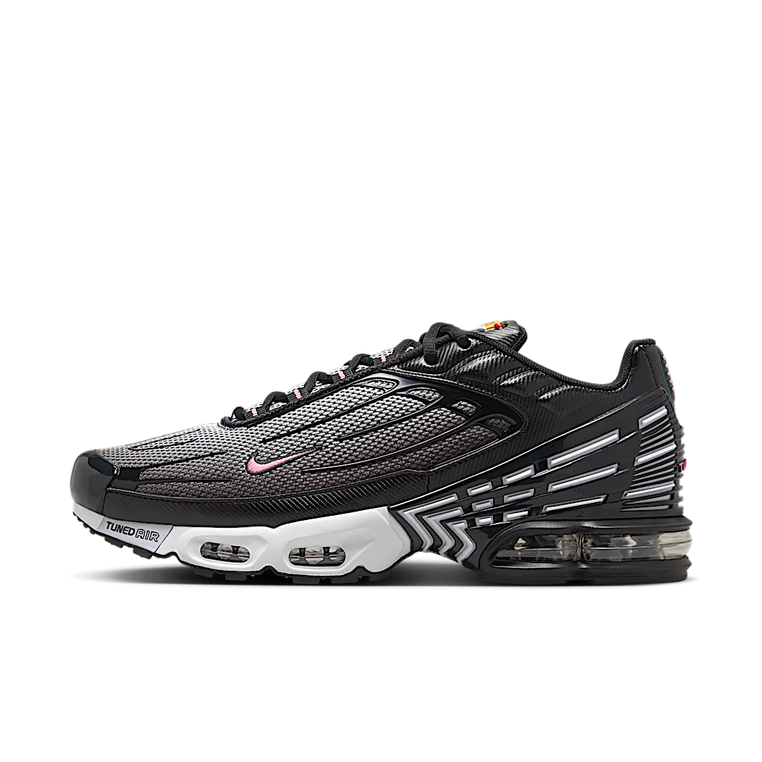 Overkicks - Nike Air Max Plus 3 Black White Chamois (HF3838-001) - vista lateral
