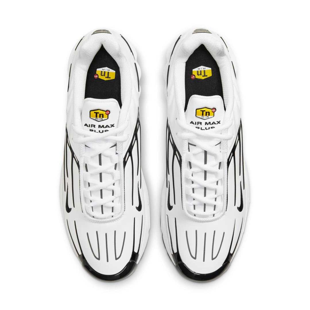Overkicks - Nike Air Max Plus 3 Leather White Black (CK6716-100) - par completo