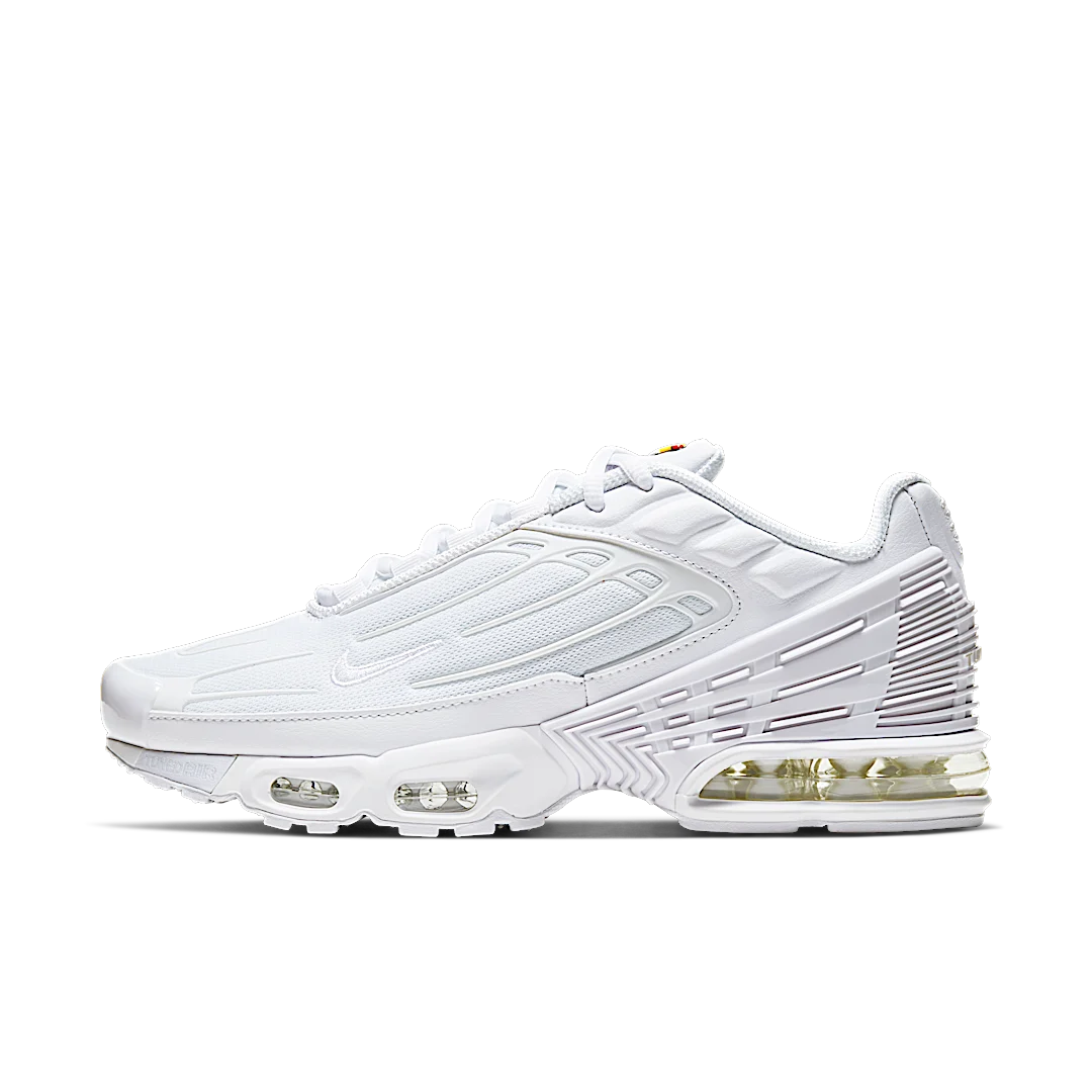 Overkicks - Nike Air Max Plus 3 Triple White (CW1417-100) - vista lateral