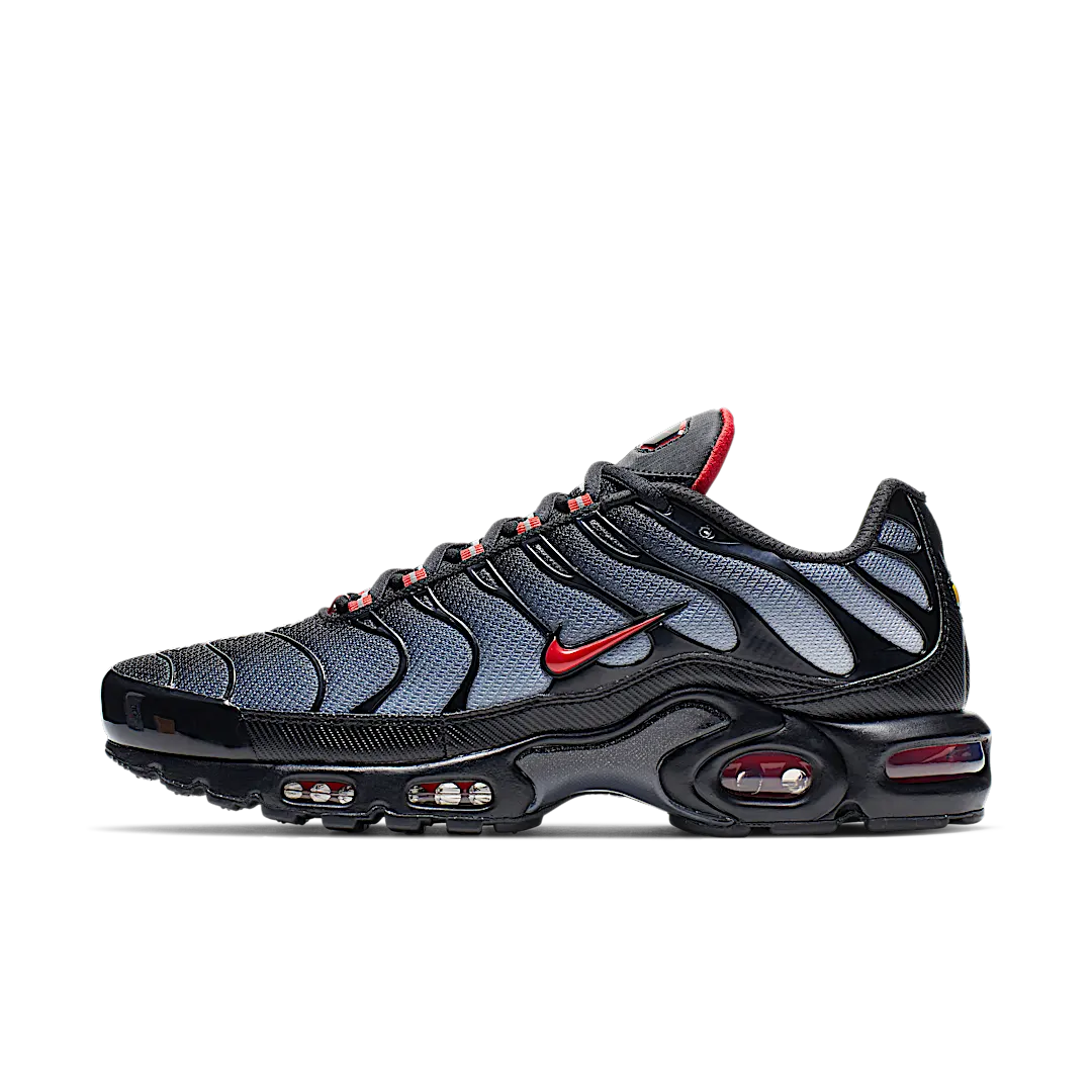 Overkicks - Nike Air Max Plus Black Gradient Red (CI2299-001) - vista lateral