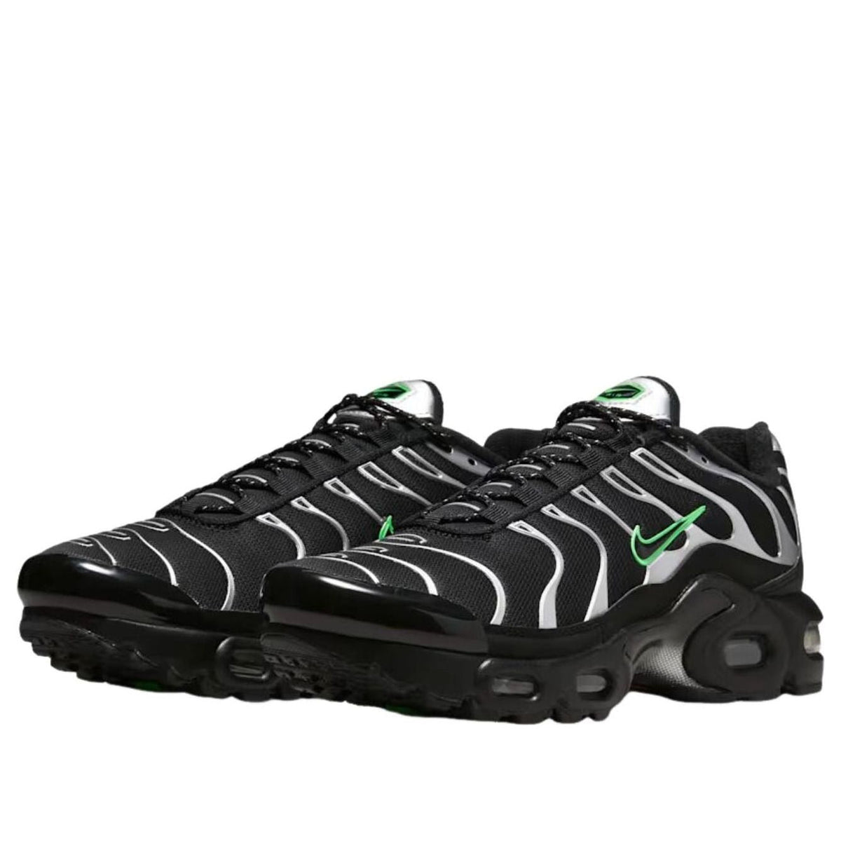 Overkicks - Nike Air Max Plus Black Green Strike Metallic Silver (GS) (DR8002-001) - imagen 2