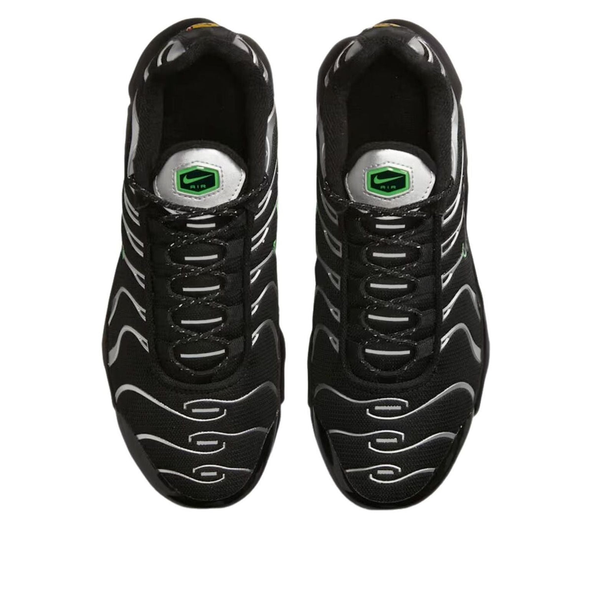 Overkicks - Nike Air Max Plus Black Green Strike Metallic Silver (GS) (DR8002-001) - imagen 3