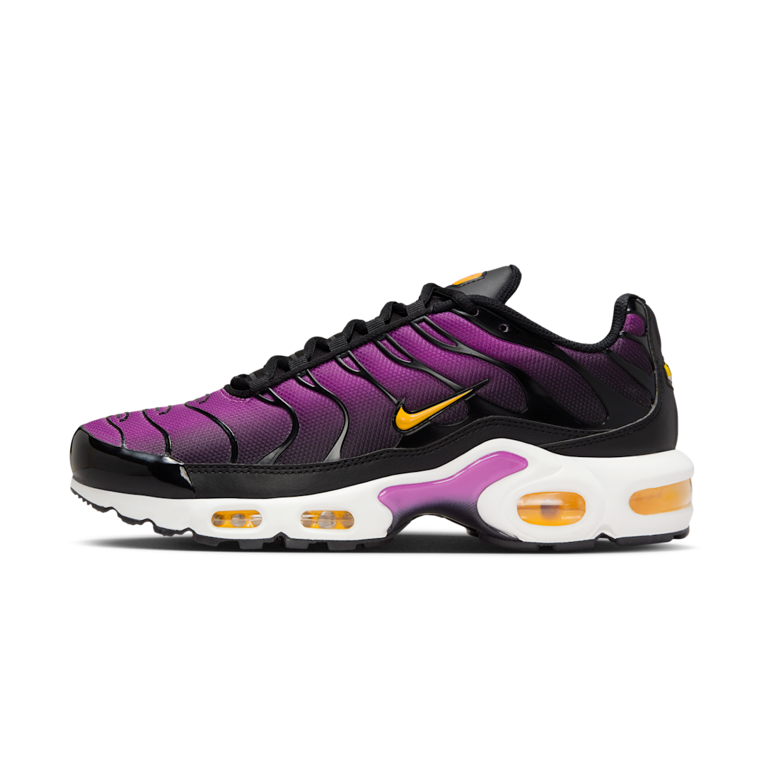 Overkicks - Nike Air Max Plus Black Laser Orange White Hyper Violet (Womens) (DZ3670-005) - vista lateral