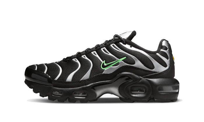 Overkicks - Nike Air Max Plus Black Silver Green Strike (DR0139-001) - vista lateral