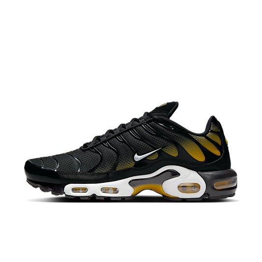 Overkicks - Nike Air Max Plus Black University Gold White (DM0032-013) - vista lateral