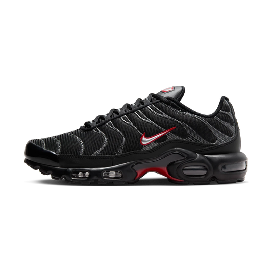 Overkicks - Nike Air Max Plus Black University Red Metallic Silver (HF4293-001) - vista lateral