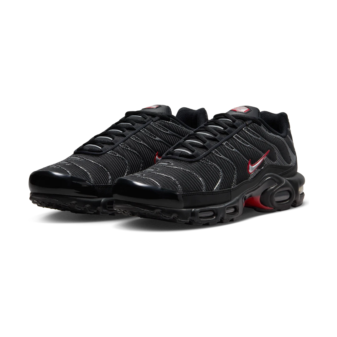 Overkicks - Nike Air Max Plus Black University Red Metallic Silver (HF4293-001) - vista trasera