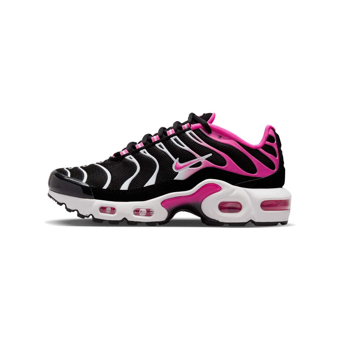 Overkicks - Nike Air Max Plus Black White Laser Fuchsia (CD0609-025) - vista lateral