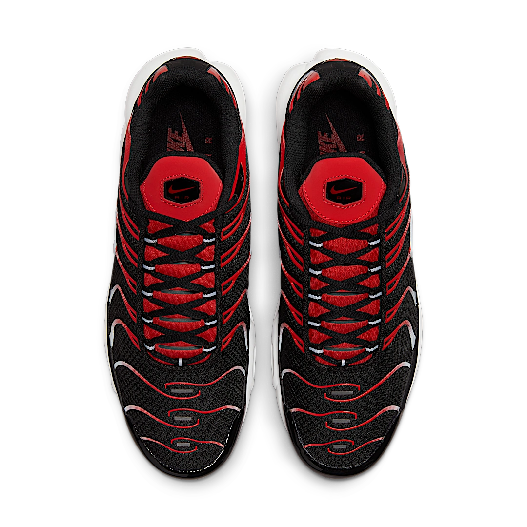 Overkicks - Nike Air Max Plus Black White University Red (DM0032-004) - par completo