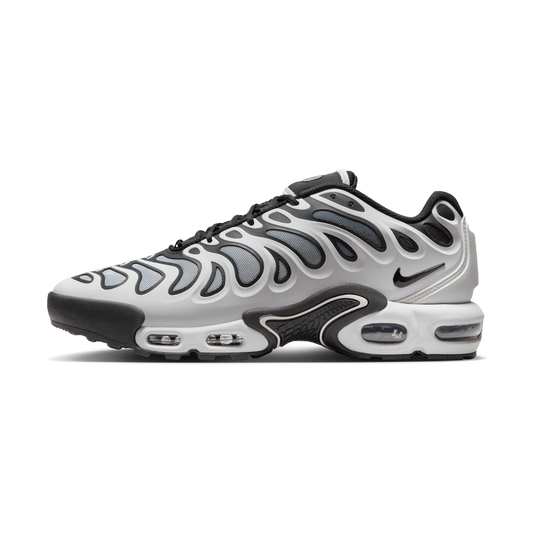 Overkicks - Nike Air Max Plus Drift White Black Metallic Silver (FD4290-101) - vista lateral