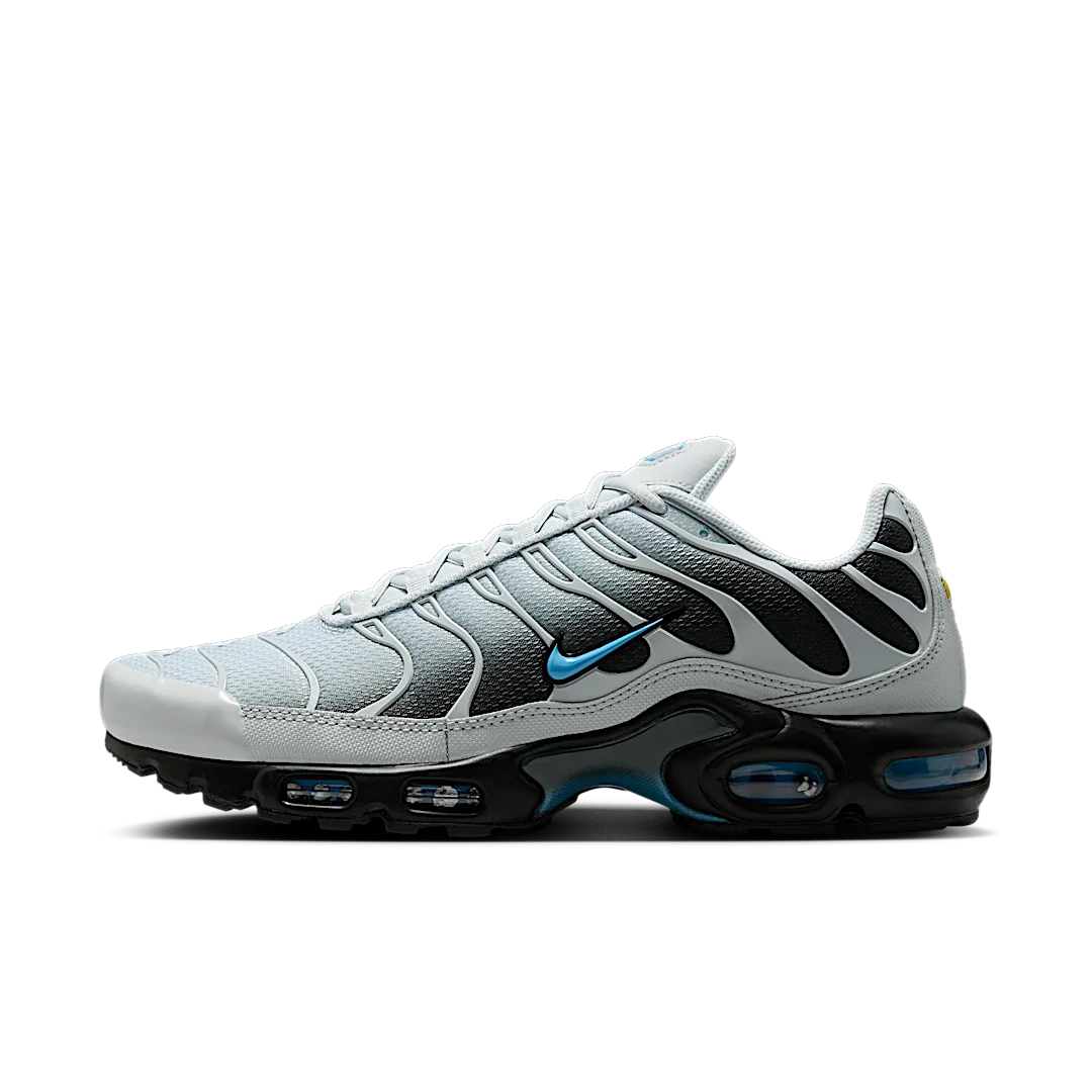 Overkicks - Nike Air Max Plus Grey University Blue Black (DM0032-015) - vista lateral