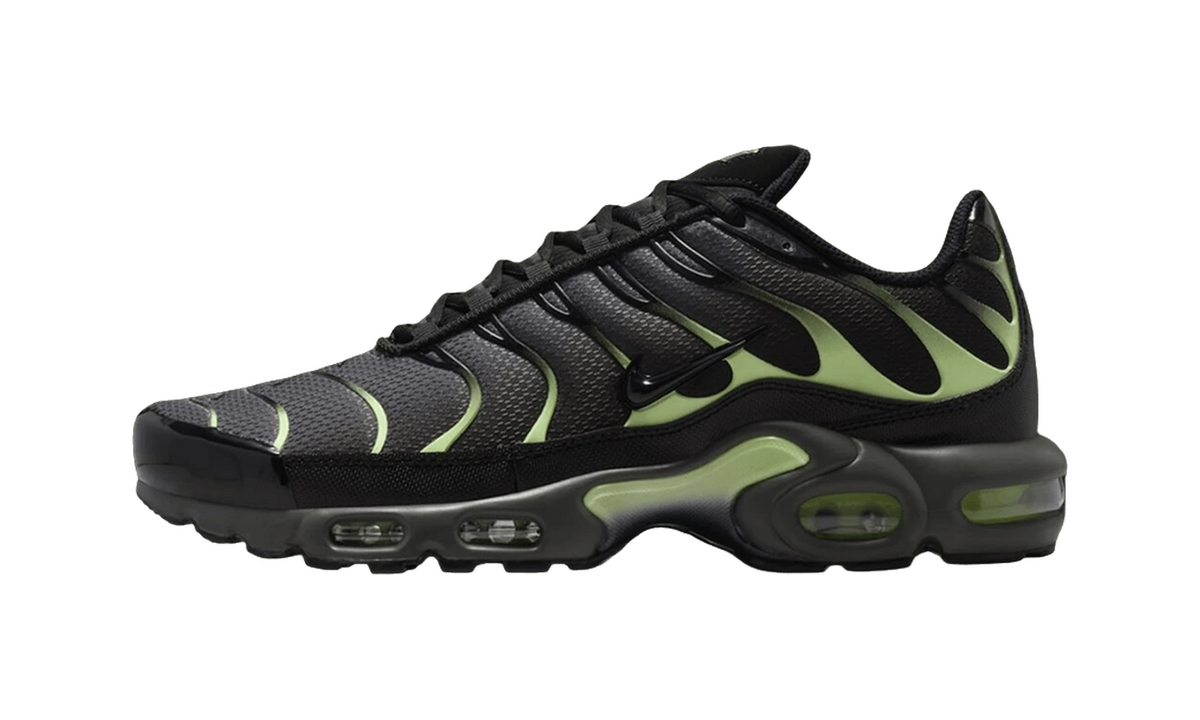 Overkicks - Nike Air Max Plus Iron Gray Light Liquid Lime Black (DM0032-035) - vista lateral
