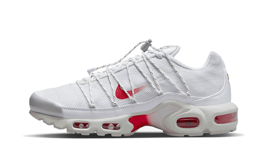 Overkicks - Nike Air Max Plus Lace Utility White University Red (Womens) (FN3488-100) - vista lateral