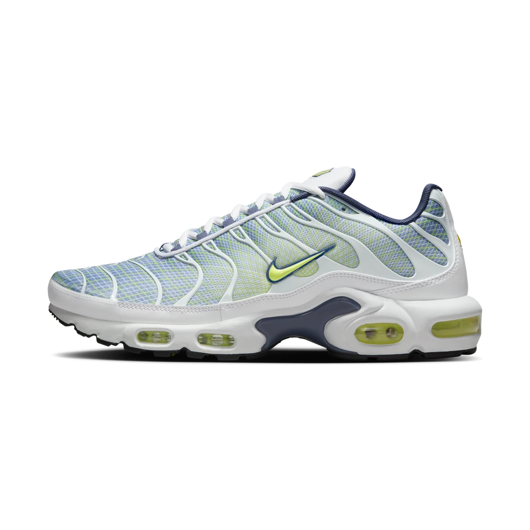 Overkicks - Nike Air Max Plus Pebble Grey Lime (HV6227-001) - vista lateral