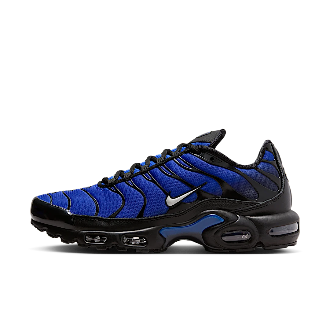 Overkicks - Nike Air Max Plus Premium Black Racer Blue (FQ7331-001) - vista lateral