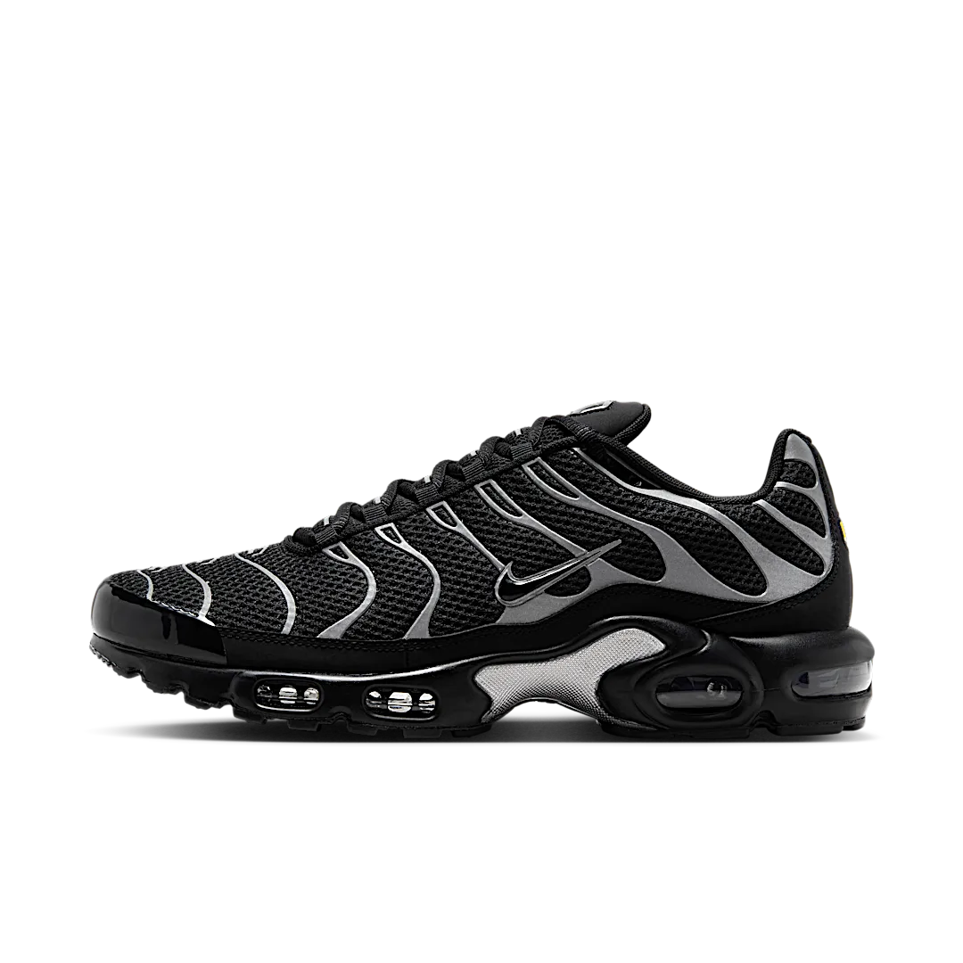 Overkicks - Nike Air Max Plus Premium Black Reflective Silver (HQ3029-001) - vista lateral