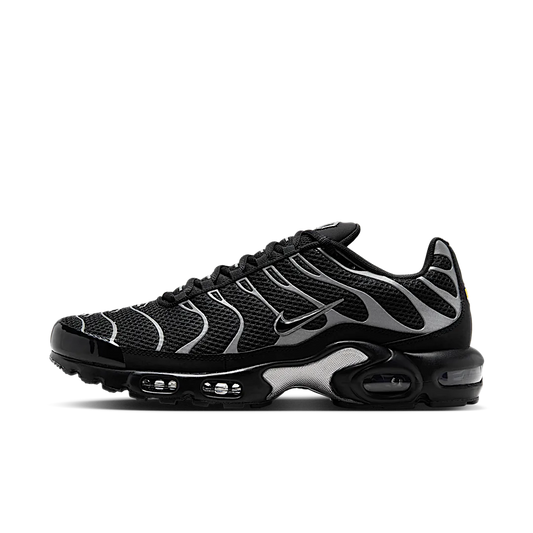 Overkicks - Nike Air Max Plus Premium Black Reflective Silver (HQ3029-001) - vista lateral