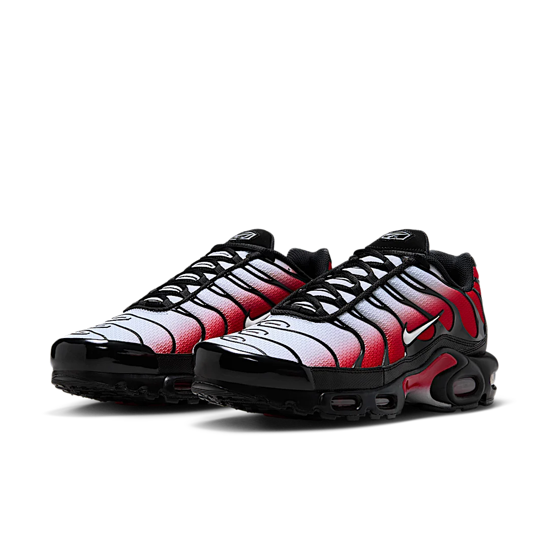 Overkicks - Nike Air Max Plus Pure Platinum University Red Black White (DM0032-017) - vista trasera