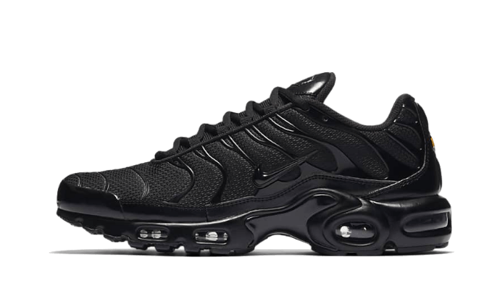 Overkicks - Nike Air Max Plus Triple Black (GS) (CD0609-001) - vista lateral
