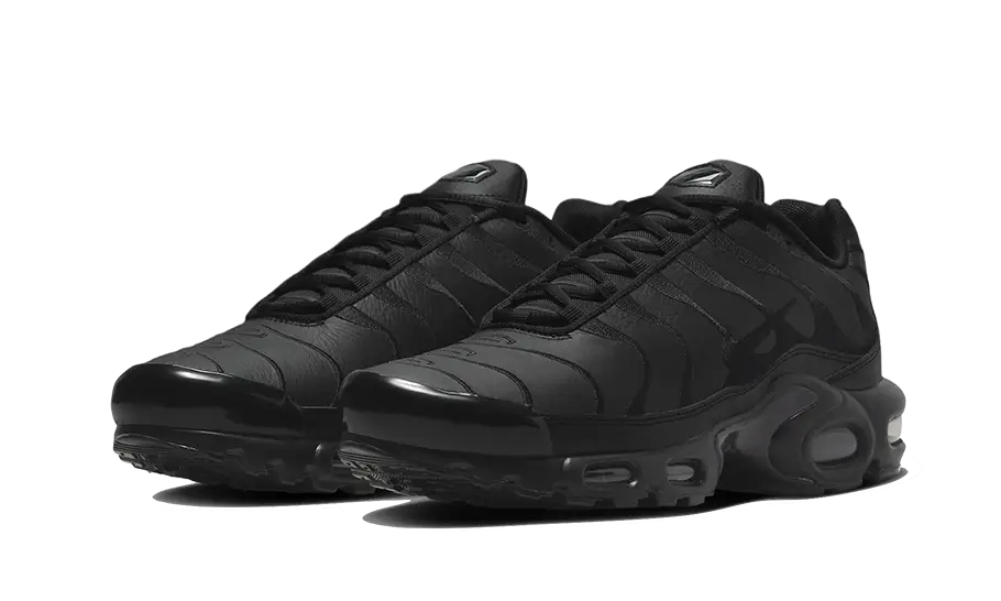 Overkicks - Nike Air Max Plus Triple Black Leather (AJ2029-001) - vista trasera