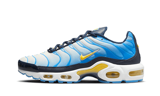 Overkicks - Nike Air Max Plus University Blue Topaz Gold (Womens) (FD9871-400) - vista lateral