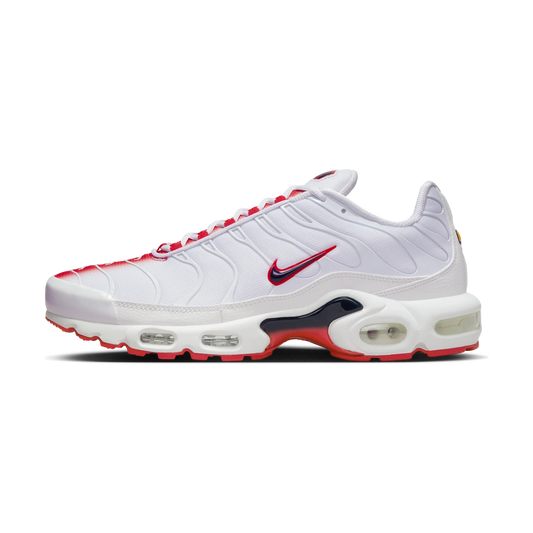 Overkicks - Nike Air Max Plus White University Red (FN3410-100) - vista lateral
