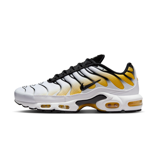 Overkicks - Nike Air Max Plus White Varsity Maize Black (DM0032-104) - vista lateral
