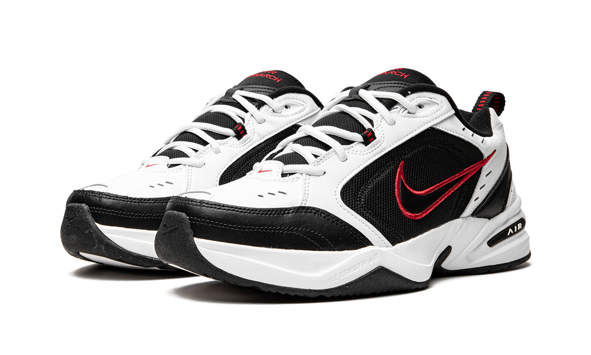 Overkicks - Nike Air Monarch IV White Black (415445-101) - vista trasera