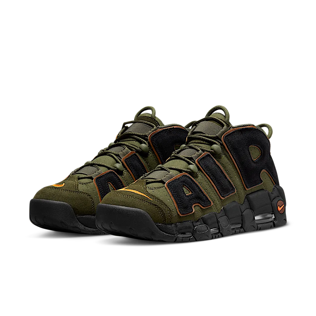 Overkicks - Nike Air More Uptempo 96 Cargo Khaki Alpha Orange (DX2669-300) - vista trasera
