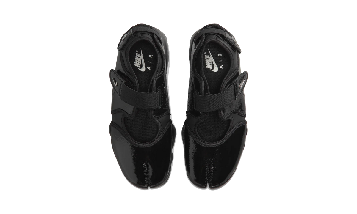 Overkicks - Nike Air Rift Black Metallic Silver (Womens) (IB8954-001) - vista superior