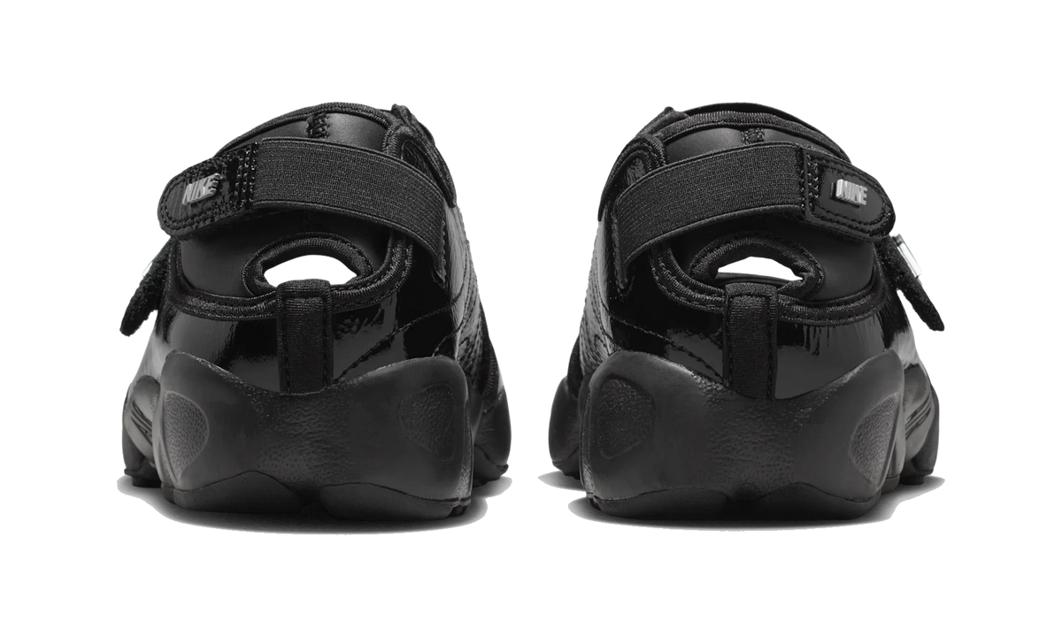 Overkicks - Nike Air Rift Black Metallic Silver (Womens) (IB8954-001) - detalle talon